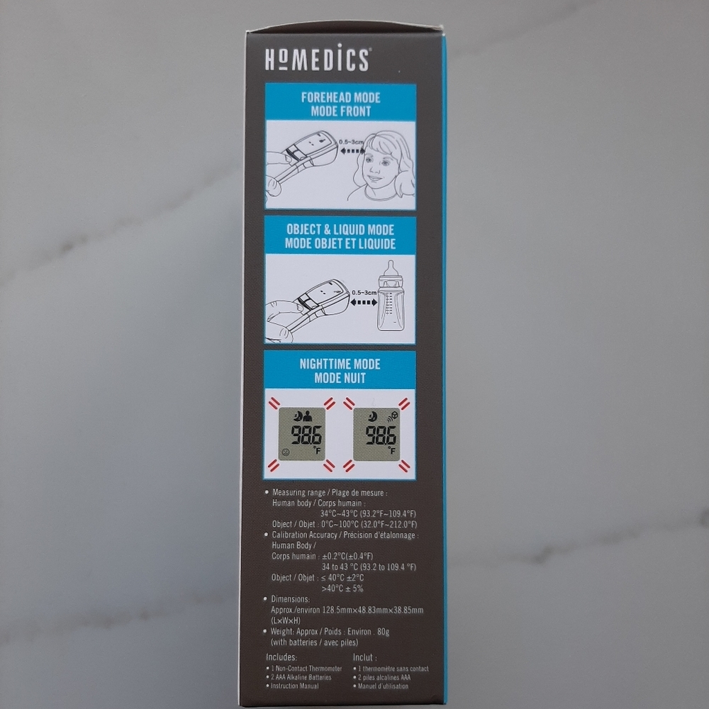 New HoMedics No Touch Infrared Thermometer - Picture 4 of 8